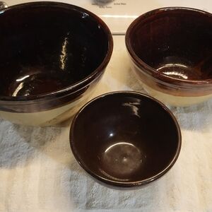 Nesting Stone ware Set of 3 bowls
